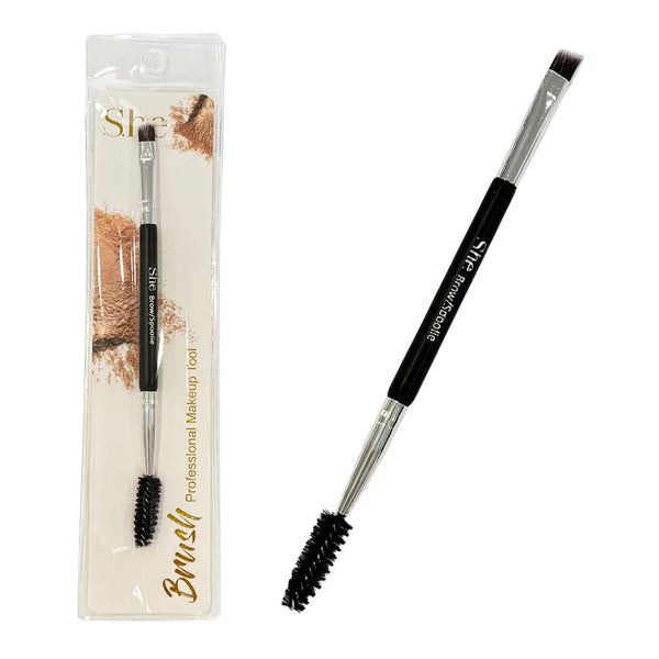 DUAL ENDED BROW BRUSH WITH SPOOLIE